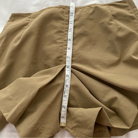 NWT Audrey Louise Reynolds Camel Italian Trench Pleat Sand Rain Shorts Beach L - Picture 9 of 10